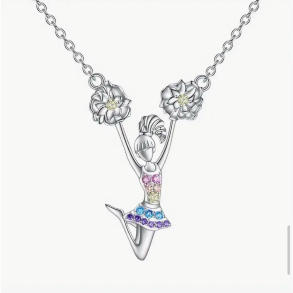 Silver Cheerleader Necklace